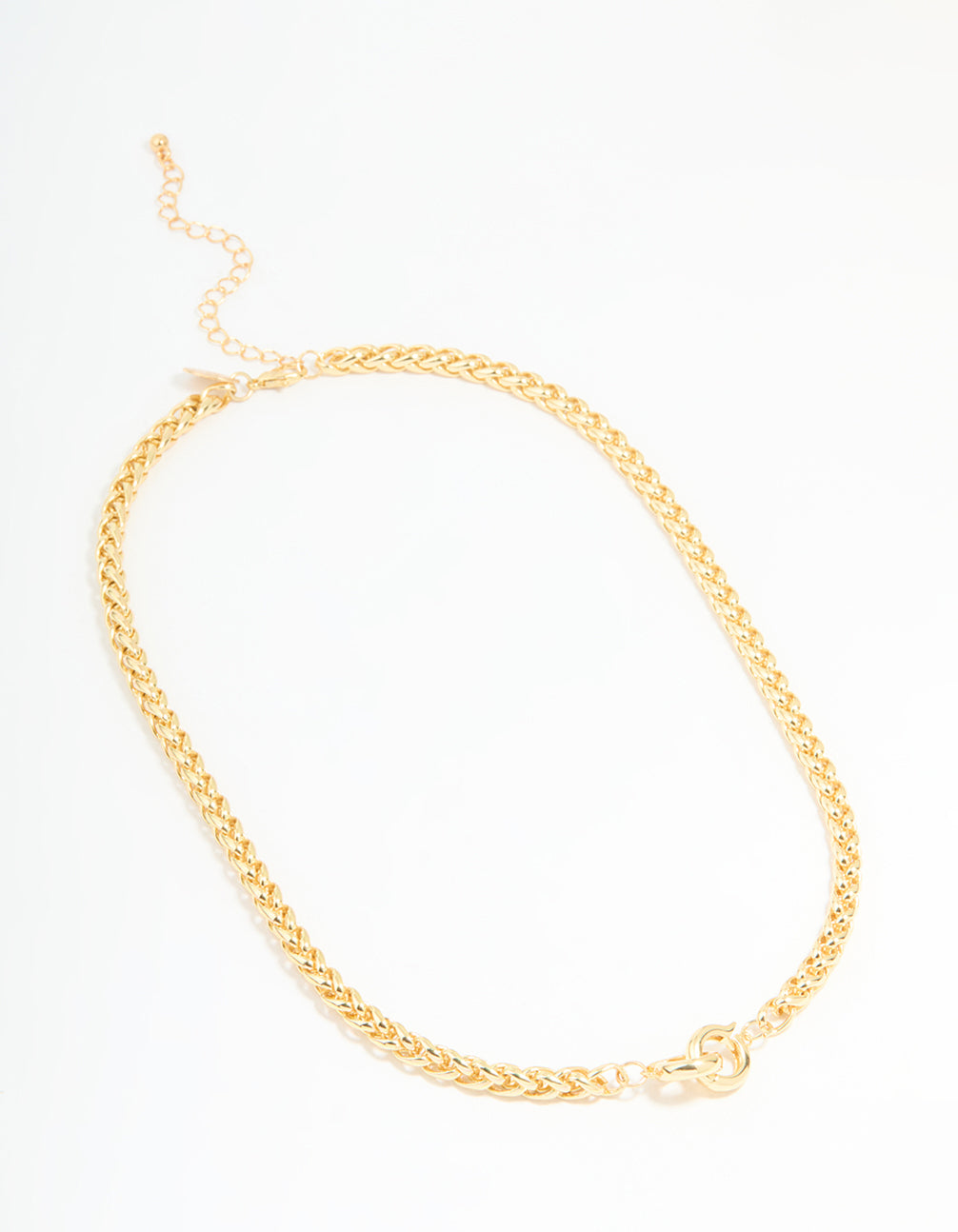 Gold Plated Wheat Chain Necklace