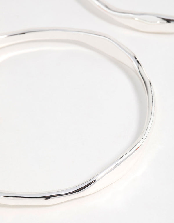 Silver Plated Organic Bangles 2-Pack