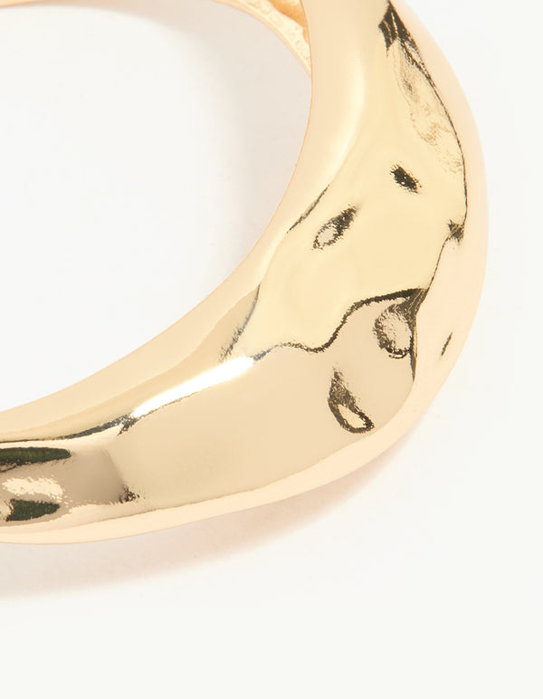Gold Chunky Textured Wrist Cuff