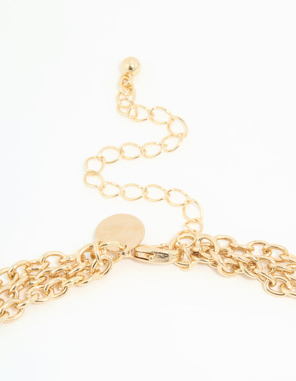 Gold Mixed Charm Layered Necklace