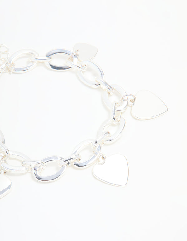 Silver Heart Charm Bracelet