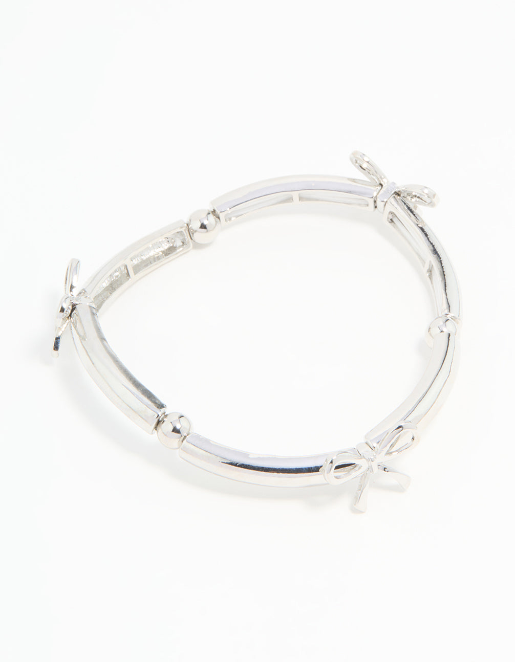 Silver Bow Stretch Bracelet