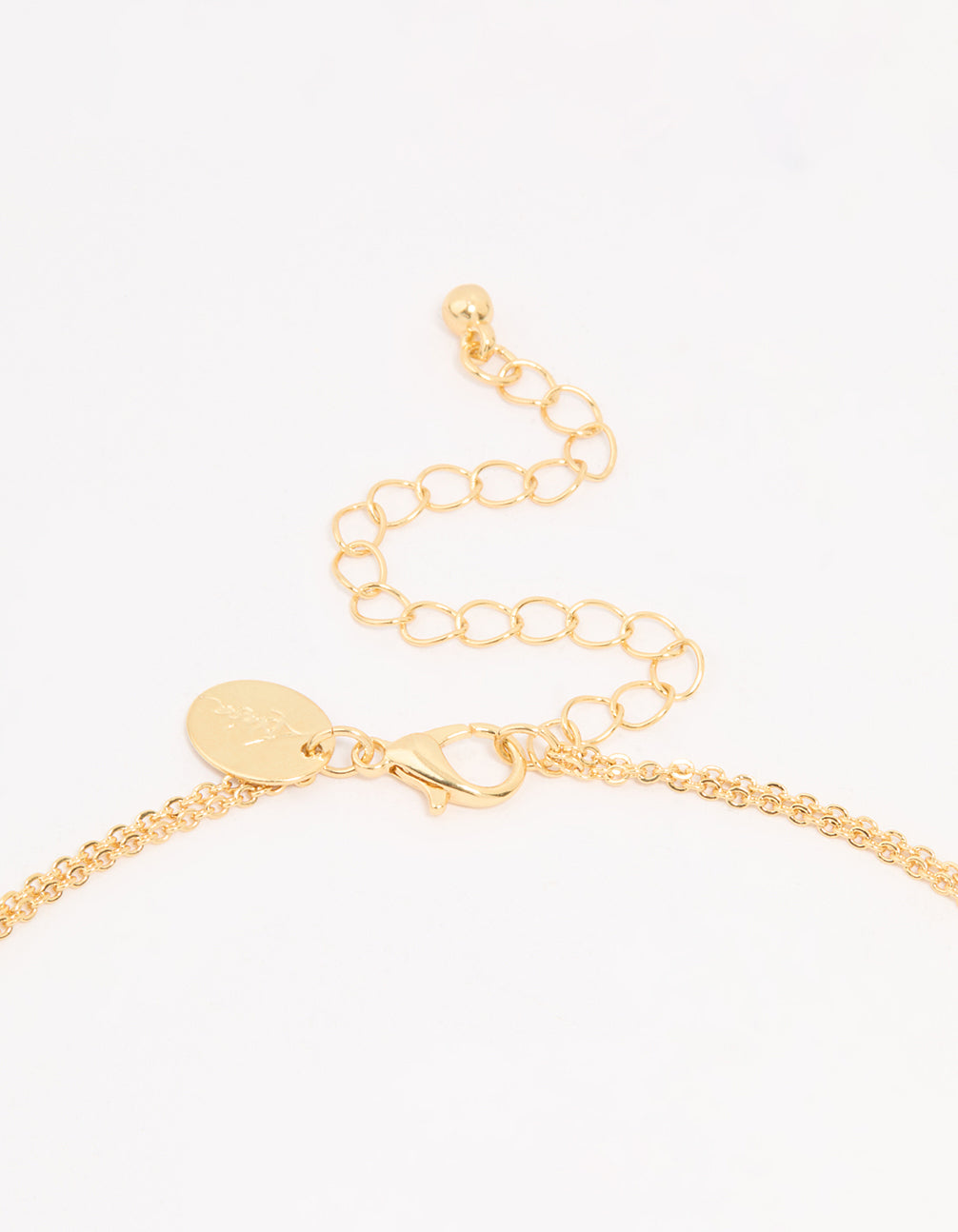 Gold Plated Cross & Mary Layered Necklace