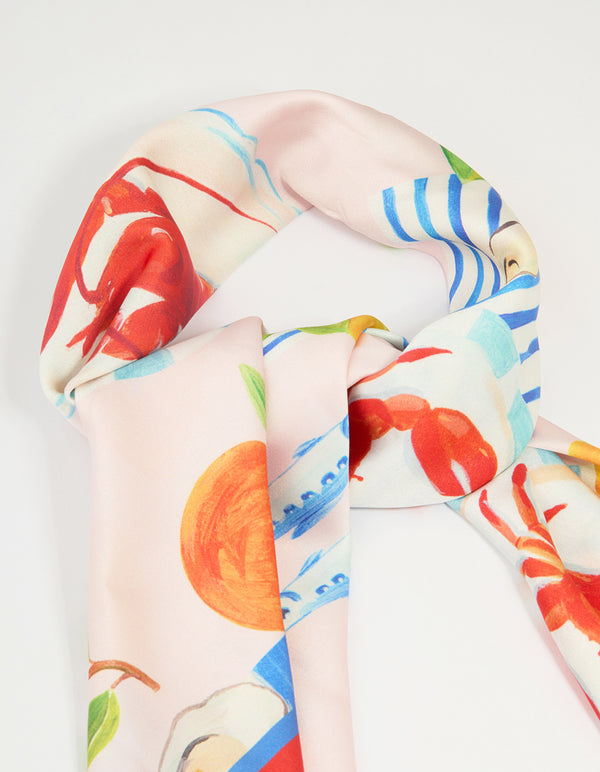 Summer Food Print Fabric Scarf