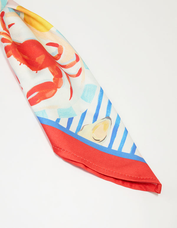 Summer Food Print Fabric Scarf