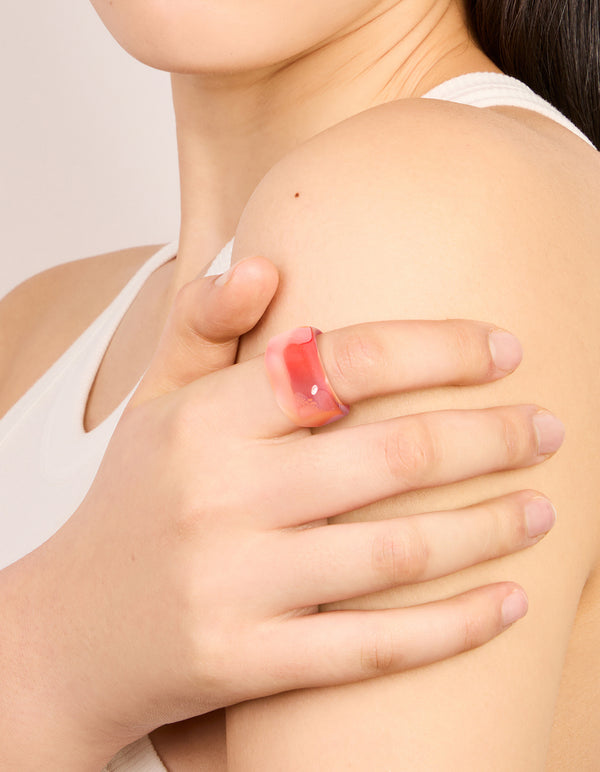 Pink & Purple Marbled Chunky Ring