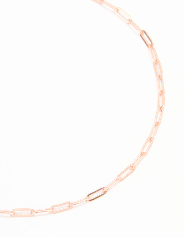 Rose Gold Plated Sterling Silver Open Link Bracelet
