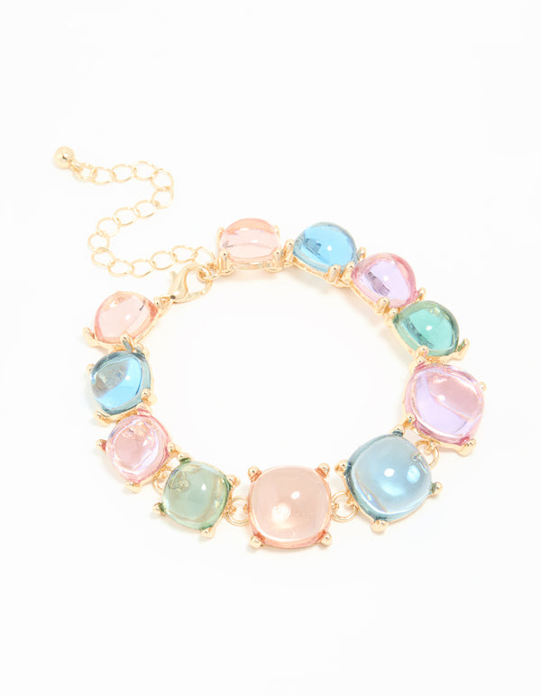 Gold Pastel Diamantes Bracelet