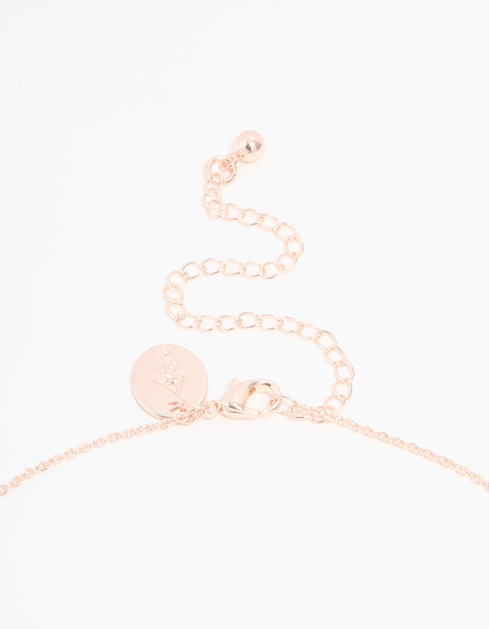 Rose Gold Plated Cubic Zirconia Cherry Pendant Necklace