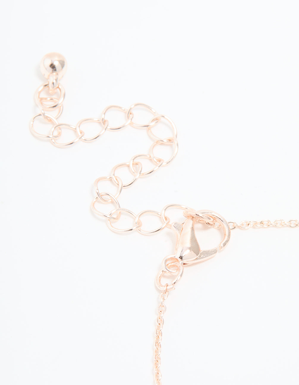 Rose Gold Plated Pink Cubic Zirconia Hearts Bracelet