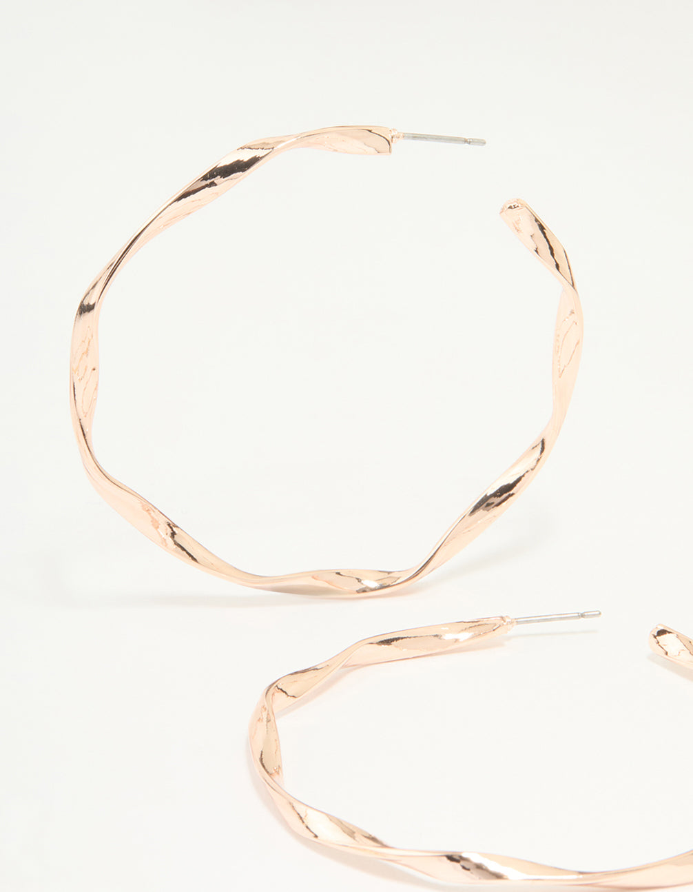 Mixed Metal Twisted Large Hoop Earrings 3-Pack
