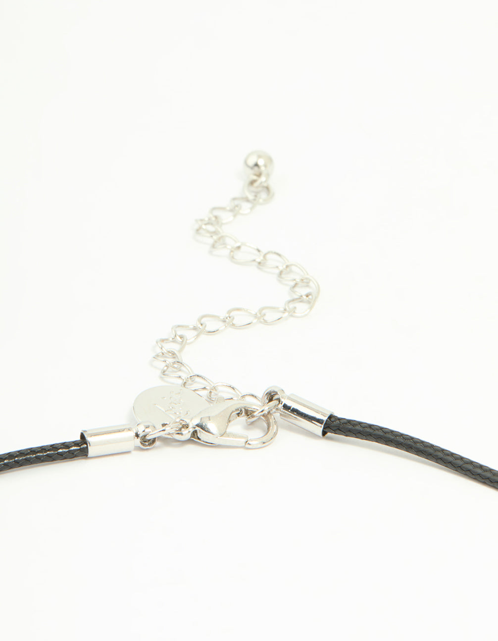 Red Bubble Heart Pendant Black Cord Necklace