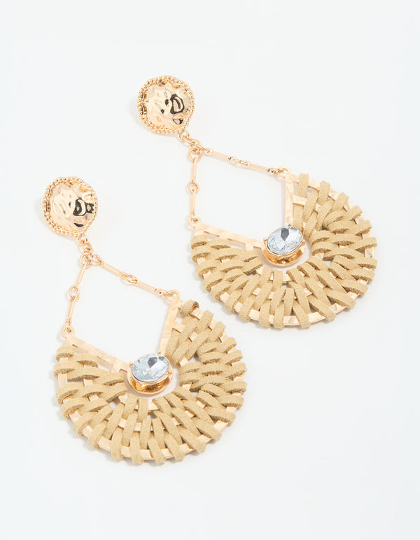 Gold Swing Drop Earrings