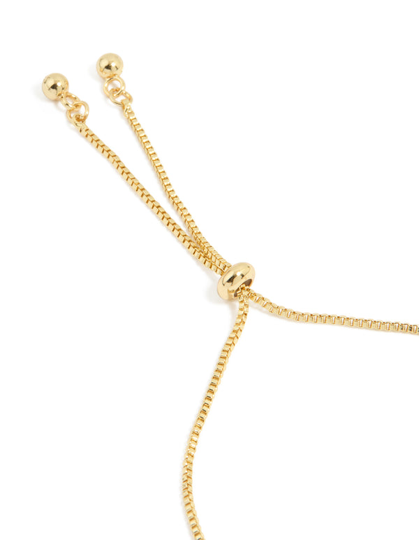 Gold Cubic Zirconia Floral Bracelet