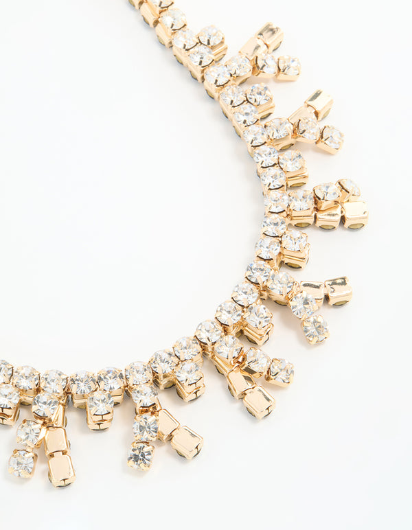 Gold Diamante Reversible Necklace