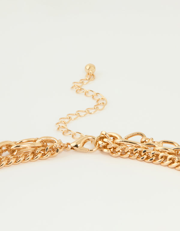 Gold Heart & Celestial Charm Necklace