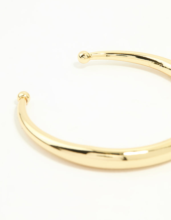 Gold Plated Open Wrist Cuff