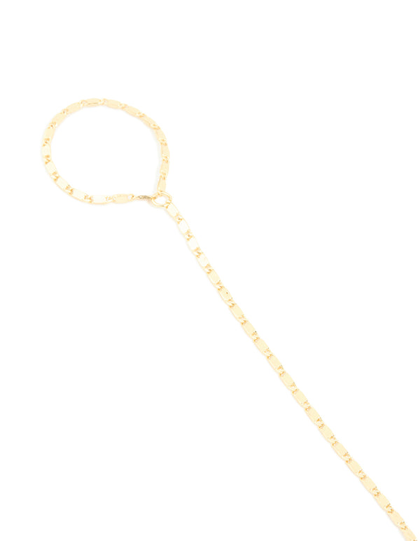 Gold Plated Plain Chain Hand Chain
