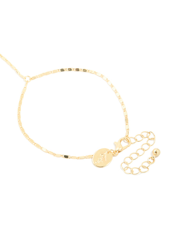 Gold Plated Plain Chain Hand Chain