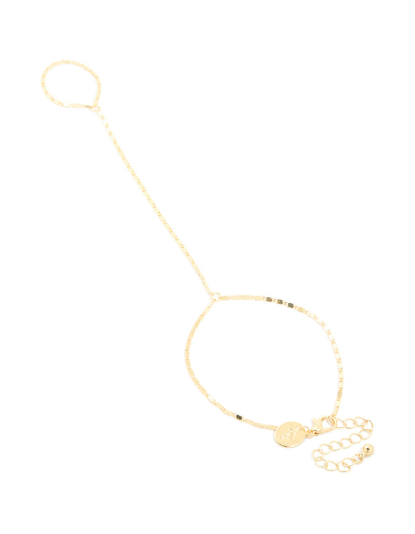 Gold Plated Plain Chain Hand Chain