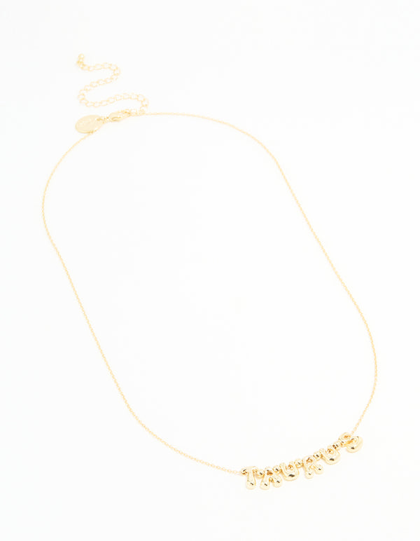 Gold Plated Bubble Taurus Necklace
