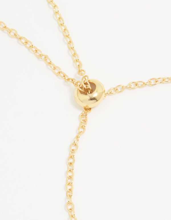 Gold Plated Cubic Zirconia Bubble S Pavé Toggle Bracelet