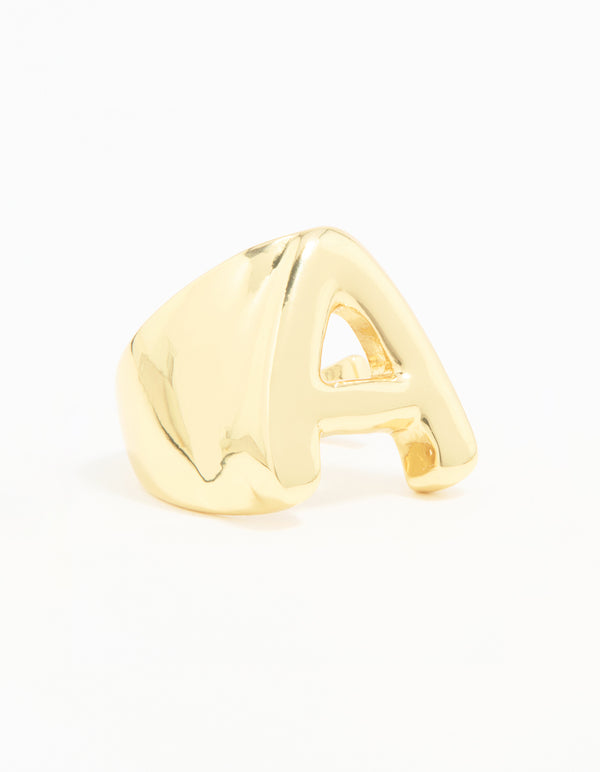 Gold Plated Bubble A Ring