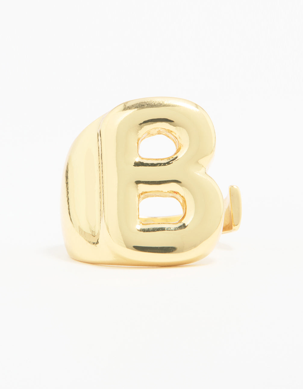 Gold Platted Bubble B Ring