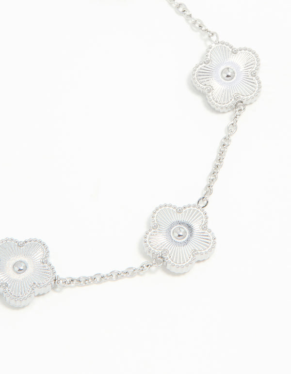 Waterproof Stainless Steel Flower Petals Charm Bracelet