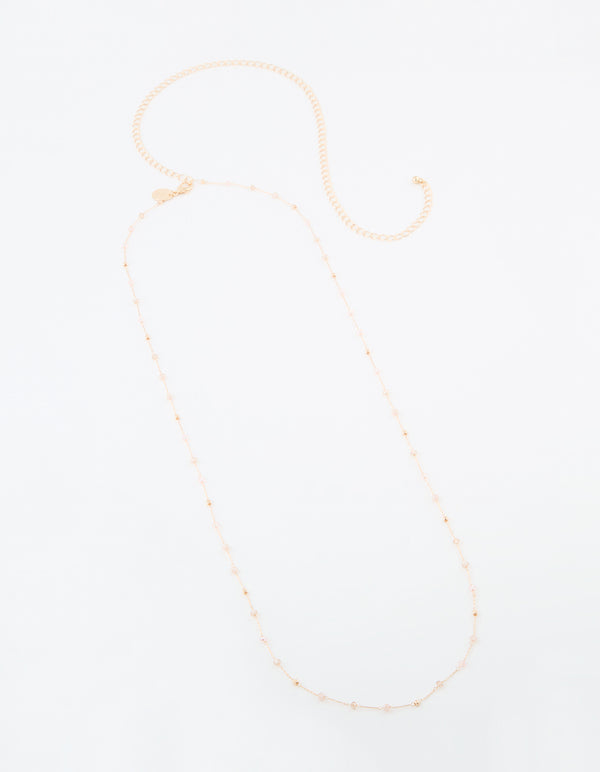 Gold Beaded Dainty Waist Chain