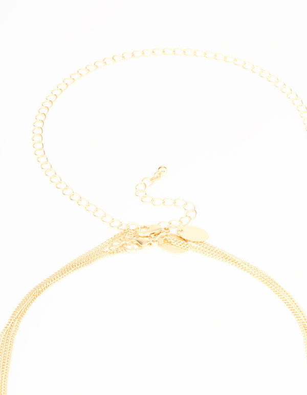 Gold Pearl Layered Body Chain