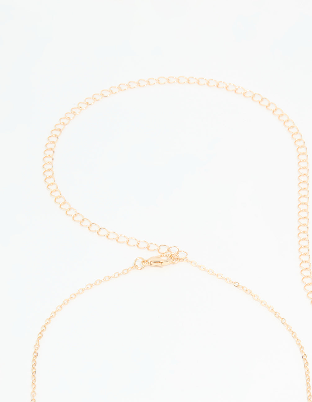 Gold Cubic Zirconia Leaf Waist Chain