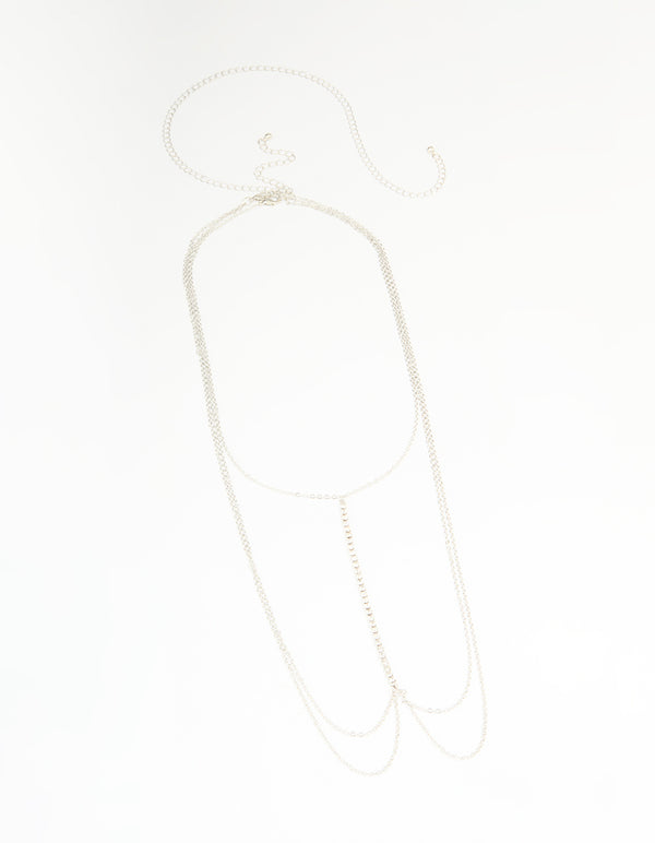 Silver Cubic Zirconia Body Chain