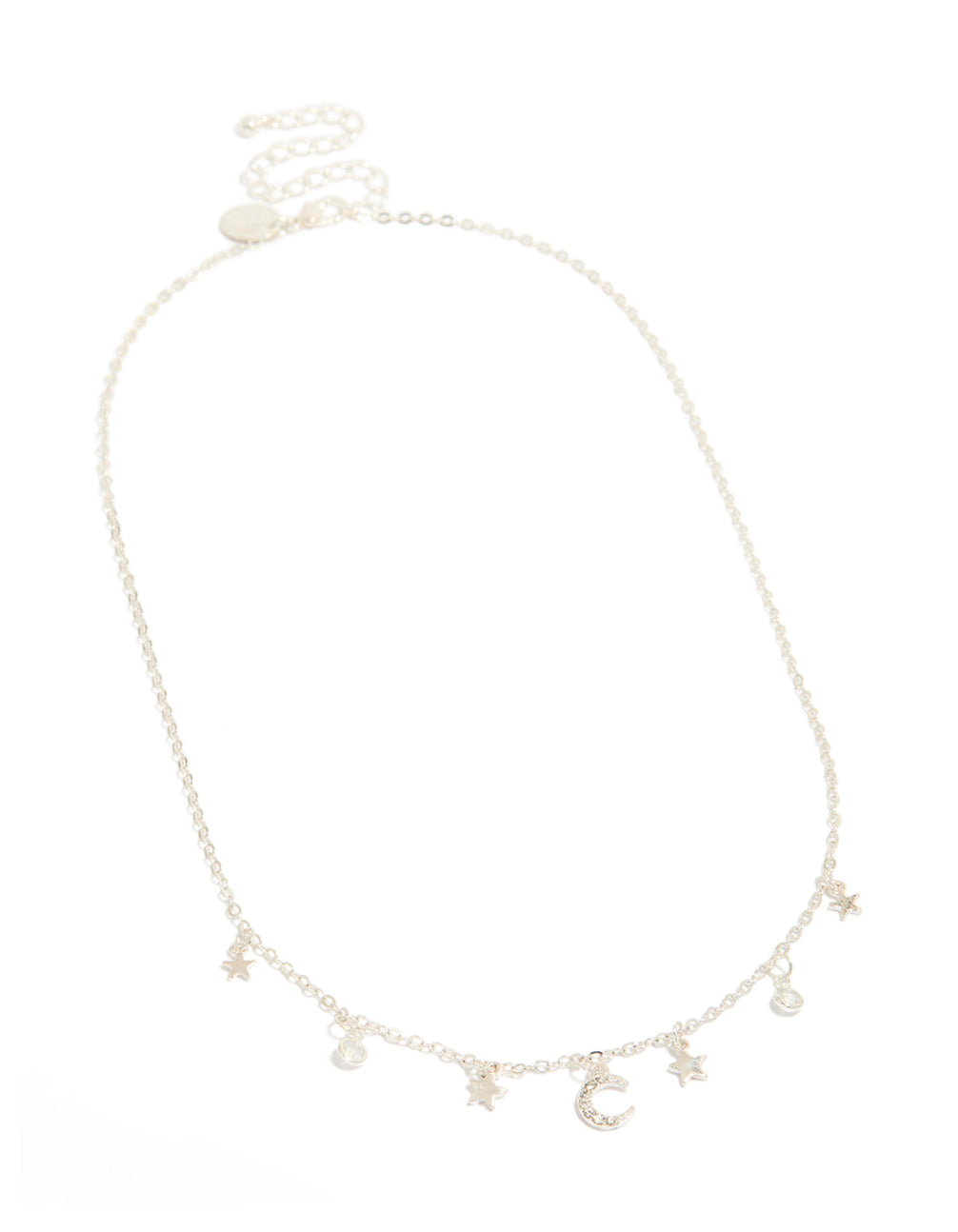Silver Diamante Celestial Charm Necklace