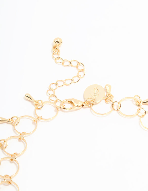 Gold Link Drop Anklet