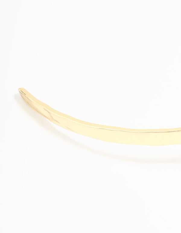 Gold Simple Swirl Arm Cuff