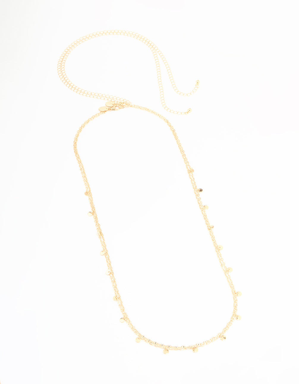 Gold Disc & Chain Layered Waist Chain