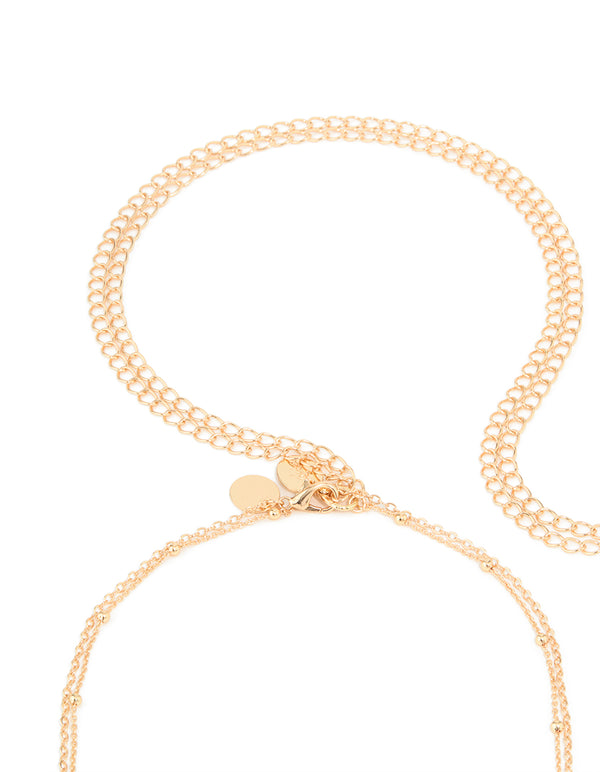 Gold Turquoise Bead Waist Chain