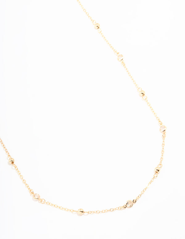 Gold Diamante & Ball Waist Chain
