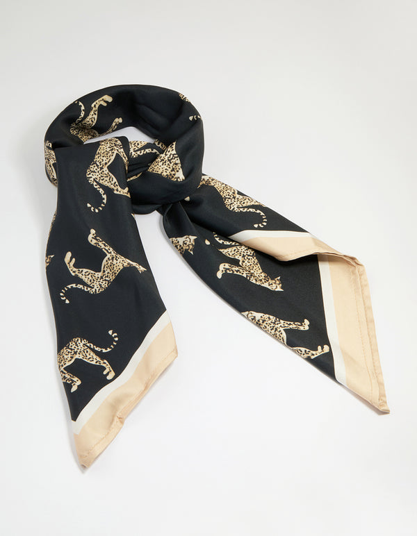 Leopard Animal Print Fabric Scarf
