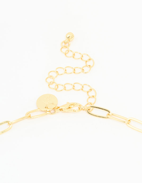 Gold Plated Diamante Heart Locket Necklace