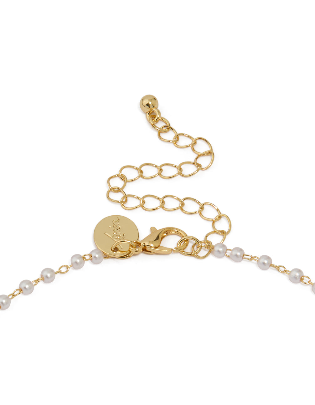Gold Plated Pearl Letter S Necklace