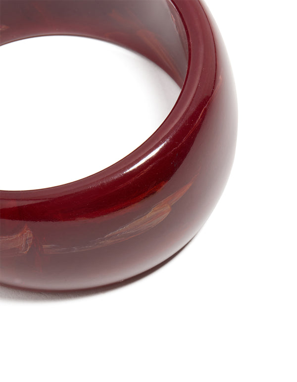 Red Acrylic Thick Front Bangle