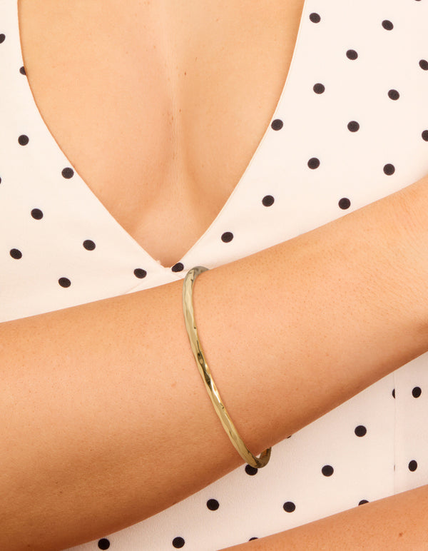 Gold Molten Open Wrist Cuff