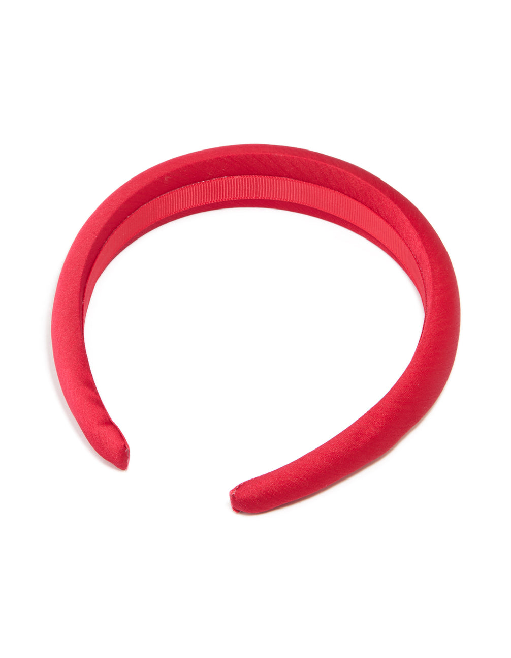 Red Satin Padded Fabric Headband