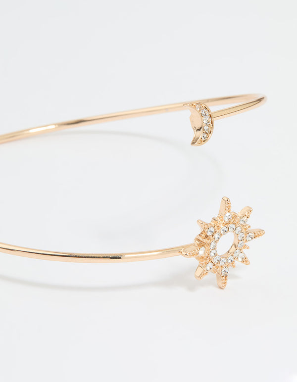 Gold Celestial Diamante Arm Cuff