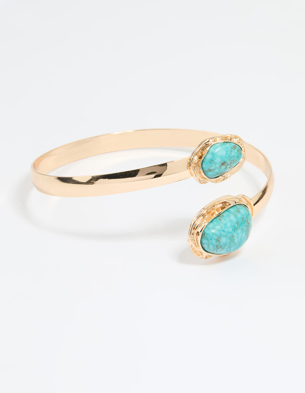 Gold Turquoise Stone Arm Cuff