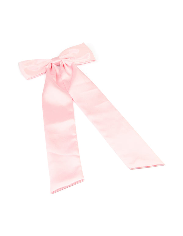 Pink Fabric Statement Bow Clip