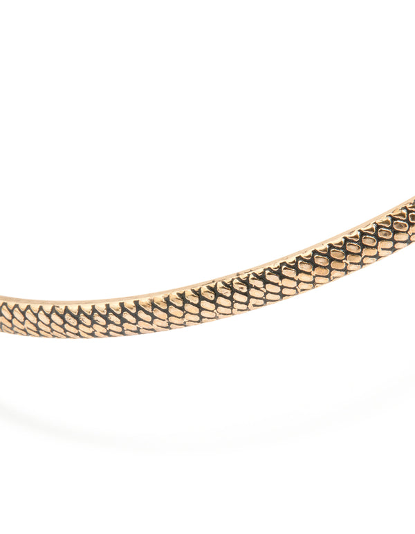 Gold Modern Snake Arm Cuff