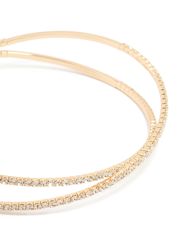 Gold Diamante Arm Cuff